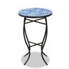 Baxton Studio Gaenor ModernBlack Metal and Blue Glass Plant Stand 193-12108-ZORO